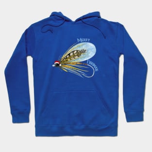 Merry Fishmas Fly Fishing Hoodie